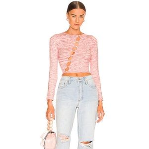 Revolve Superdown asymmetric slit button front top M. Retrofete, lioness,